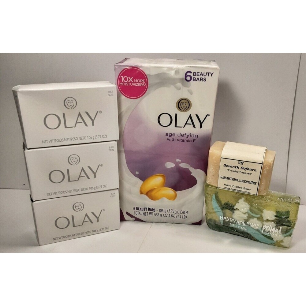 Assorted New Bar Soaps - Olay - Primal Elements - Seventh Sojourn